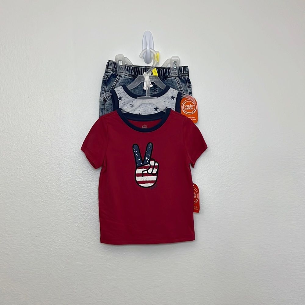 Wonder Nation Toddler Boy Americana set 3T